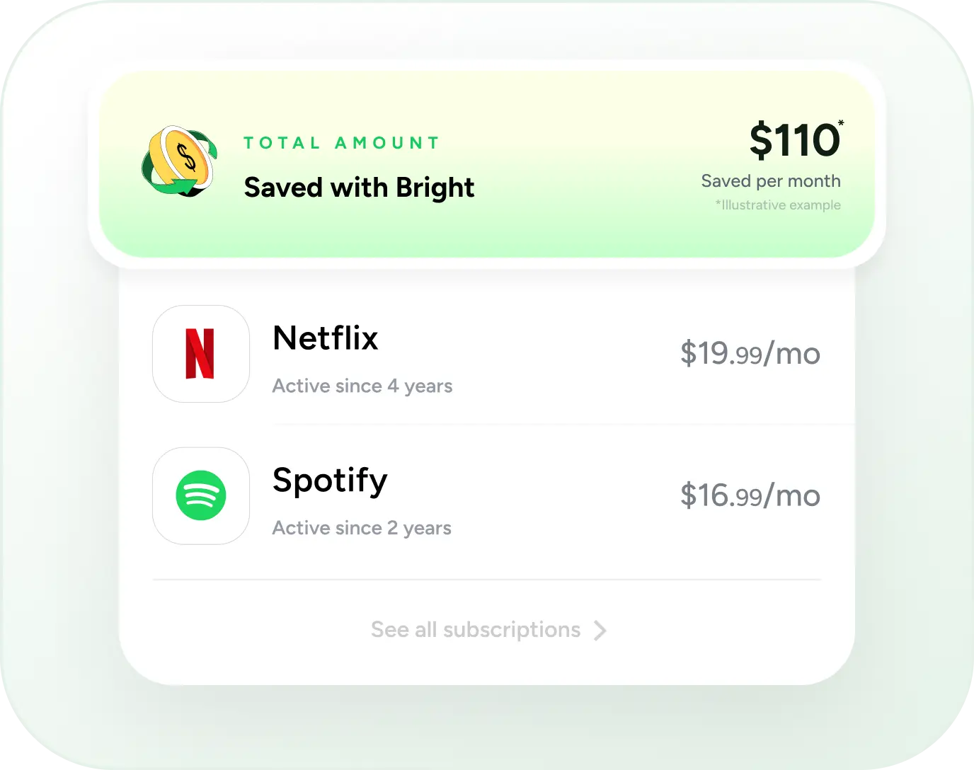 Save money card preview