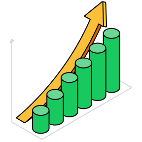 Growth Arrows with Chart