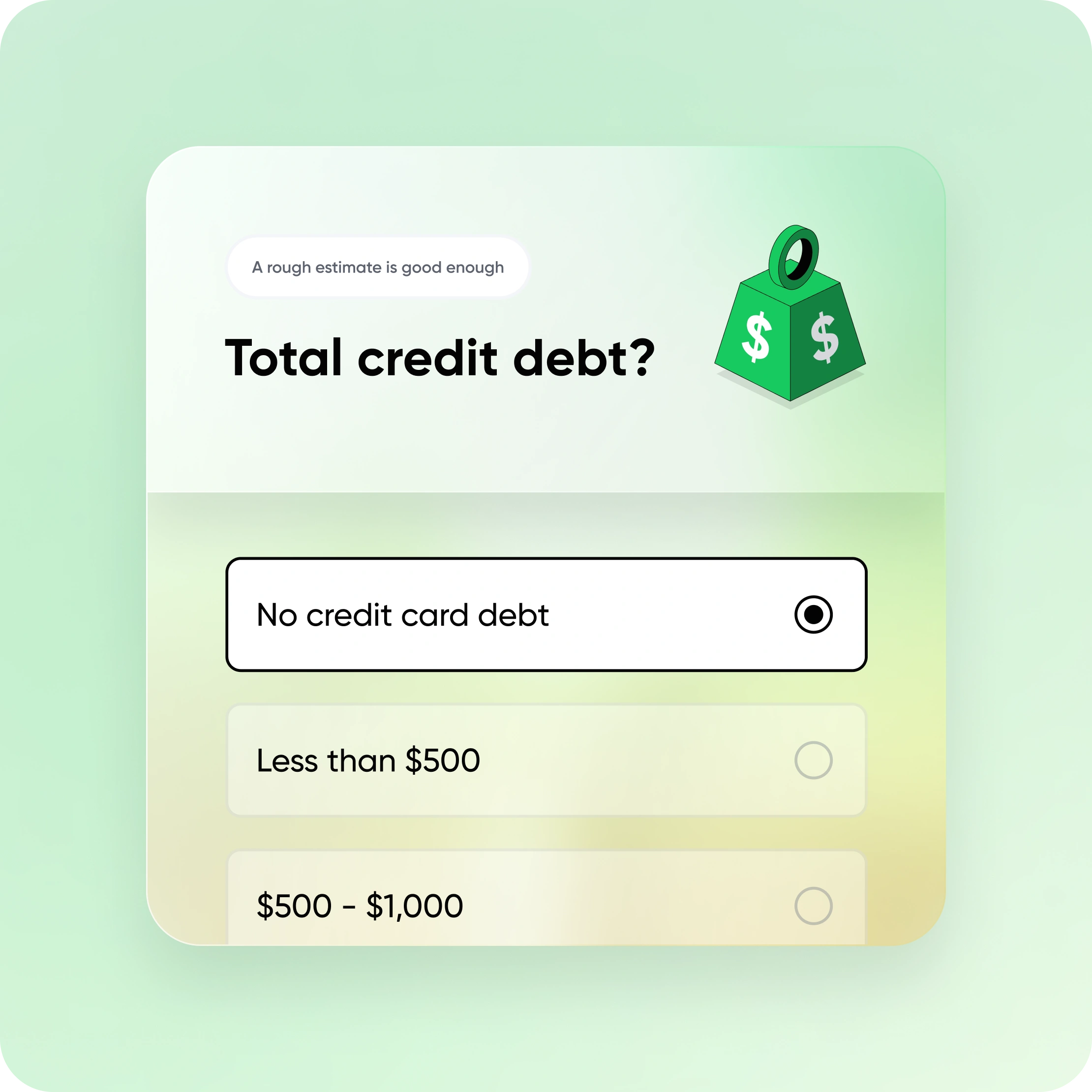 Visual representation of linking an account