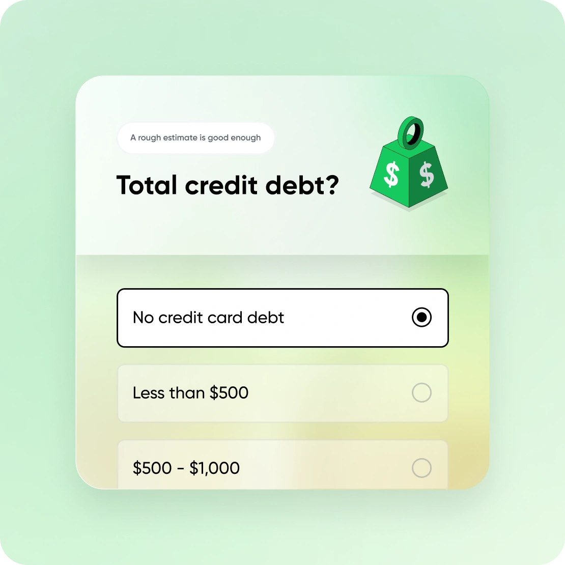 Visual representation of linking an account