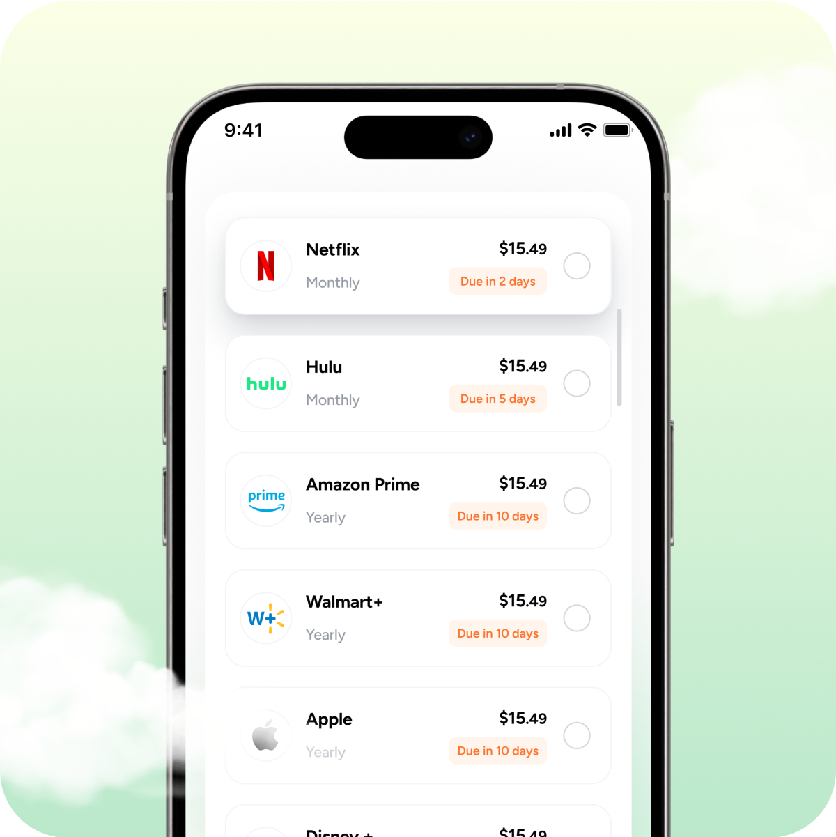 Debt Pay-off Plan App Screen